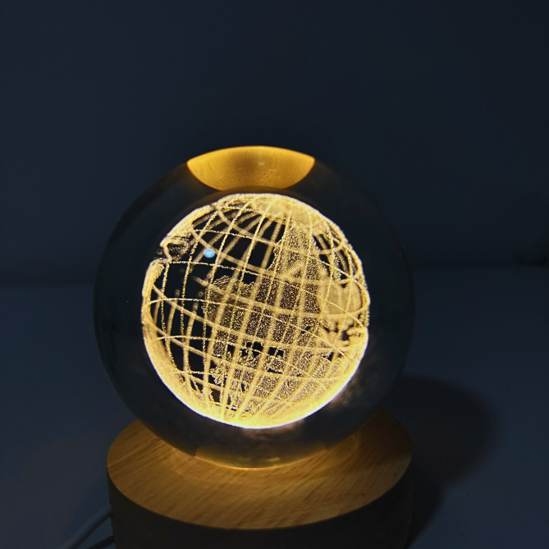 3D KRISTALNA LOPTA - SOLARNI SISTEM LAMPA